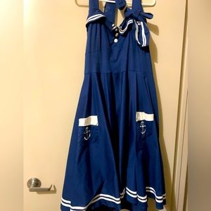 Beautiful Hell Bunny  Blue sailor dress  3xl